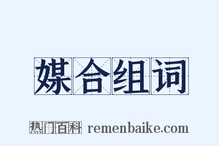 媒合组词是什么意思的图片